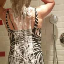MadelineOasis: A Sexy Zebra Dress and Slip in the Shower