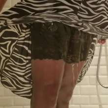 MadelineOasis: A Sexy Zebra Dress and Slip in the Shower