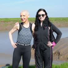 DungeonMasterOne: Honeysuckle and Susie in the mud in sportswear!