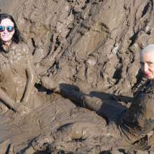 DungeonMasterOne: Honeysuckle and Susie in the mud in sportswear!