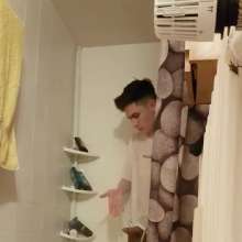 XXWetshortslover: Skater Showered in Shorts Secretly (with Face) at Night