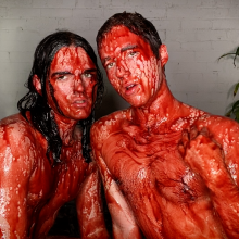 Alexxx: Alex and Harper Get Drenched in Fake Blood