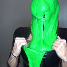 Jayce: Catsuit Filling, Two Hitachis at once, huge climax, Cutting off pvc!