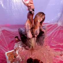 Darla DeVour: Darla Destroys and Fills Her Nylons with Cake, Pie and Syrup