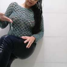 MadelineOasis: Lolita Shows Off in Jeans and Sweater with No Bra