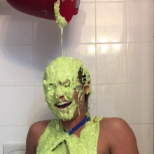 Slimed Models: Fitness Babe Getting Slimed and Wedgied with Yucky Green Slime