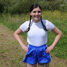 DungeonMasterOne: Shiny Nylon Shorts Mudbath with Maude!