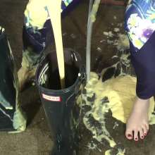 DungeonMasterOne: Spandex Catsuit Custard Bath for Honeysuckle!