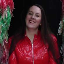 LiquidX: The Human Carwash: Michaela in Red PVC and Tights