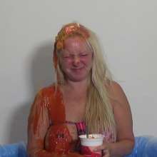 Big_Tits_Gunge: Vicky's Lunch Time Break Gunking...  Nasty Savory Sauces!
