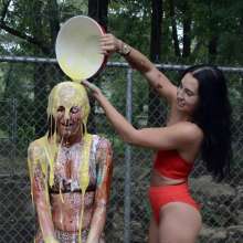 FunFilled Photography: Victoria's Mega-mess of Pie/slime/syrup/whipped Cream/eggs!