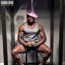 jay852uk: Dancer and pt Dante pays a visit to the Great British Gunge Tank