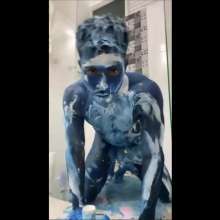 MessyGuys: Andy Takes a Paint Shower