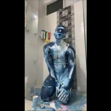 MessyGuys: Andy Takes a Paint Shower