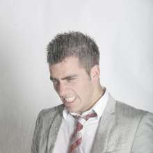 wamgame1: Chris Getting Soaked in Silver-Grey Suit
