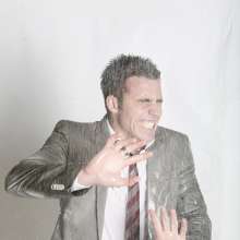 wamgame1: Chris Getting Soaked in Silver-Grey Suit