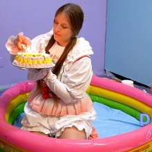 Darla DeVour: Darla Clowns Around and Cums 10 Times at Messy Bday Party