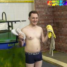 WamtasticUK: Freddie in Boxers Searching for Clothes in Gunge Dunk