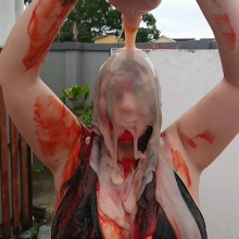 Darkabyss445: Getting Messy with Ketchup, Ranch Sauce and Pie