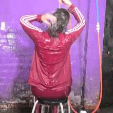 DungeonMasterOne: Maude's Red Tracksuit Hairwash