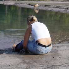 muddyfeet: amateur wet and muddy woman