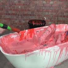 WamtasticUK: New Guy Pete First Gunging in Bath of Pink Slime
