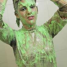 lovingmessy4you: Priscila Got Green Slime over Her