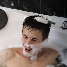 Wet Live Team: Ruslan Was Completely Covered in Foam!  Hot Topless