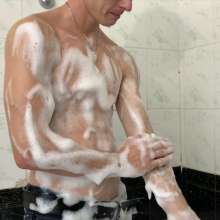 Wet Live Team: Ruslan Was Completely Covered in Foam!  Hot Topless