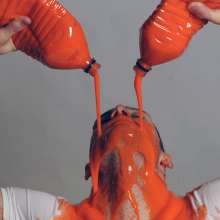 wamgame1: Sam the Squash Player Trashed in Orange Gunge