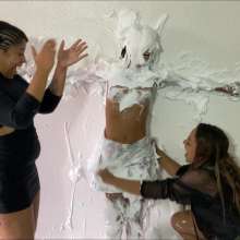 RevSlymsford: Brenda's Pie Barrage Aftermath: Stripped Naked and Slopped