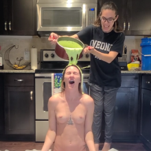 Slimed Models: New Model Chi Chi Gets Slimed for the First Time!  Naked!