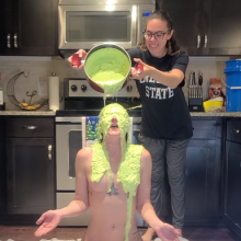 Slimed Models: New Model Chi Chi Gets Slimed for the First Time!  Naked!