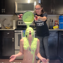 Slimed Models: New Model Chi Chi Gets Slimed for the First Time!  Naked!