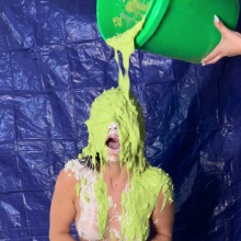 Slimed Models: Gabriela Gets Nasty Pied and Nasty Slimed... Topless!