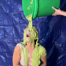 Slimed Models: Gabriela Gets Nasty Pied and Nasty Slimed... Topless!