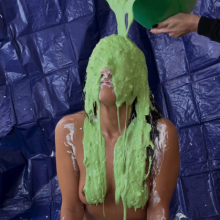Slimed Models: Ashley Plays the Nasty Pie Game (And Ends Up a Loser, Naked, and Slimed)