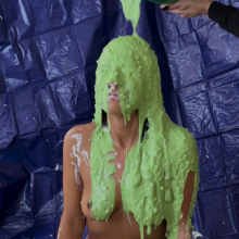 Slimed Models: Ashley Plays the Nasty Pie Game (And Ends Up a Loser, Naked, and Slimed)
