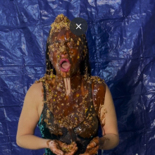 Slimed Models: Gabriela Gets a Nasty Looking Brown Slime!