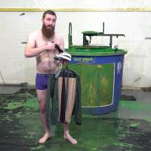 WamtasticUK: Steven in Boxers Finding Clothes in Gunge Dunk