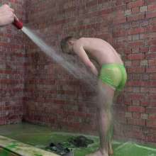 WamtasticUK: Topher in Boxers Searching for Clothes in Gunge Dunk