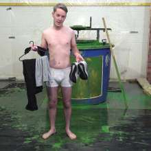 WamtasticUK: Topher in Boxers Searching for Clothes in Gunge Dunk