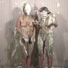 Anglefan: Fetish models Stathena and Jordana get messy for the 1st time together!