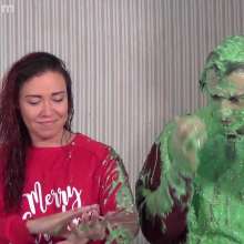 Anglefan: April and Ken get green slimed for Christmas!