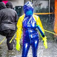 shinyrainwear: AI is getting better: mess, rainwear, mud...