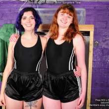 DungeonMasterOne: Adidas Jackets and Shiny Shorts: Gungetank with Maude and Miss Abigail!