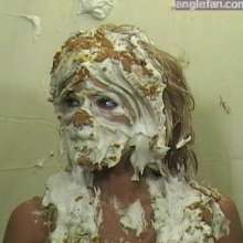 Gurph Morlicks: Beautiful eyes blinking out at the world through a mask of pie...