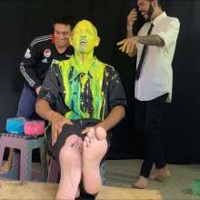 RevSlymsford: Cosplay Tickling and Slime:  Policeman Luis Gets It!