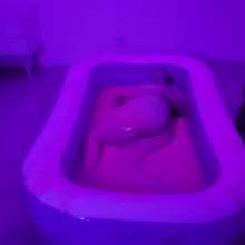 Darkabyss445: Darkabyss445 Naked UV Slime Bath
