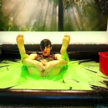 EmoGuyGunge: Emo Catboi at 'Club Slime' (with Ass Stretching)